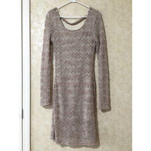 Mid length long sleeve dark tan with sparkle